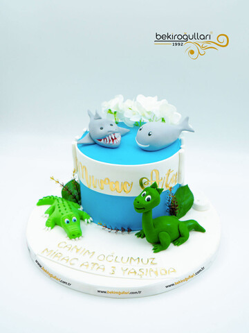 Su Hayvanları Konsept Pasta