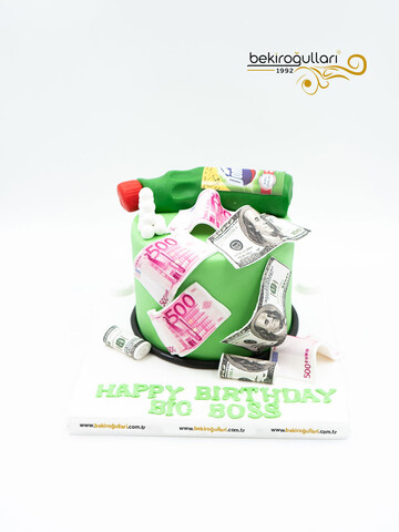 Temizlik Malzemesi ve Dolarlar Konsept Pasta