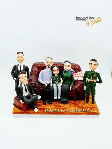 Aile Temalı Özel Tasarım Pasta