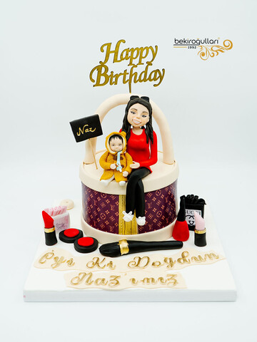 Anne ve Bebek Temalı Pasta
