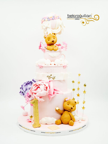 Ayı Süslemeli Butik Pasta