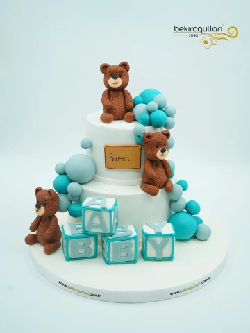 Ayıcık Ve Toplar Tasarım Pasta