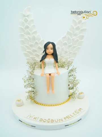 Cipso Melek Kanat Detaylı Butik Pasta