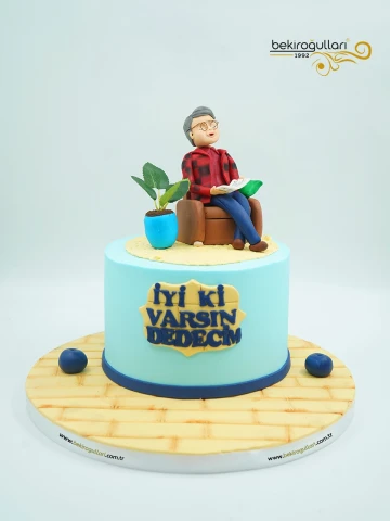 Dede Temalı Butik Pasta