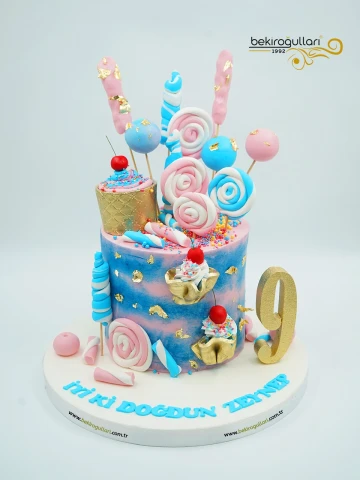 Dondurma Temalı Butik Pasta