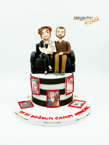 Fotoğraf Detaylı Aile Konsept Pasta