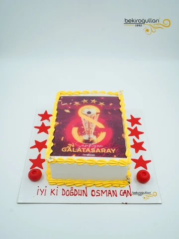 Galatasaray Temalı Resimli Pasta