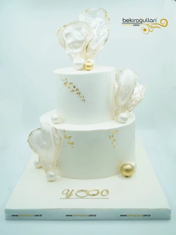 Gold Süslemeli Söz Pastası