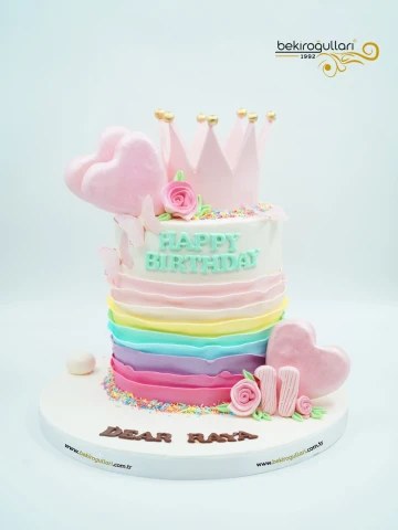 Kalp Detaylı Butik Pasta