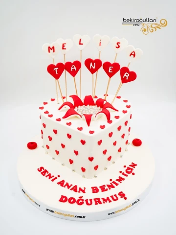 Kalp Model Tasarım Pasta