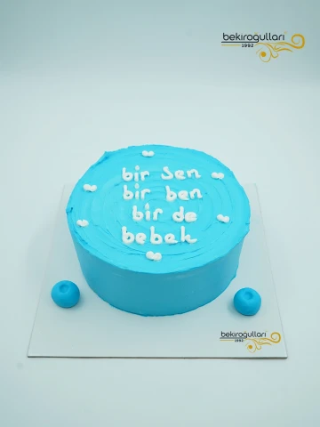 Kalp Süslemeli Mavi Naked Pasta