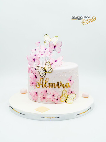 Kelebek Detaylı Butik Pasta