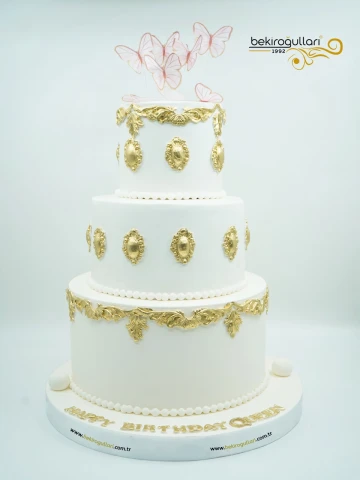 Kelebek Detaylı Butik Pasta