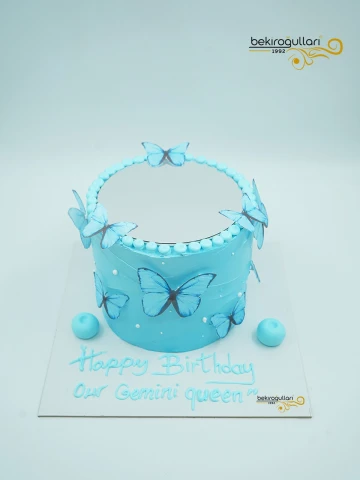 Kelebek Detaylı Selfie Cake