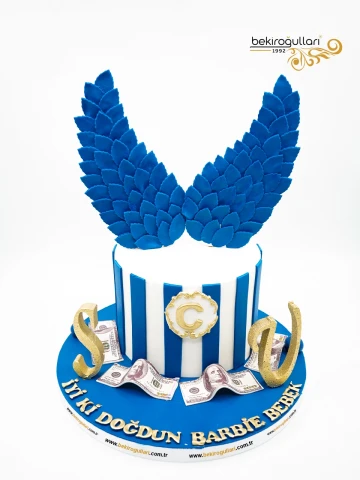 Mavi Kanat Detay Butik Pasta