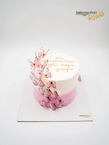 Pembe Kelebek Detay Naked Pasta