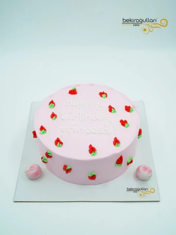 Pembe Süslemeli Naked Cake