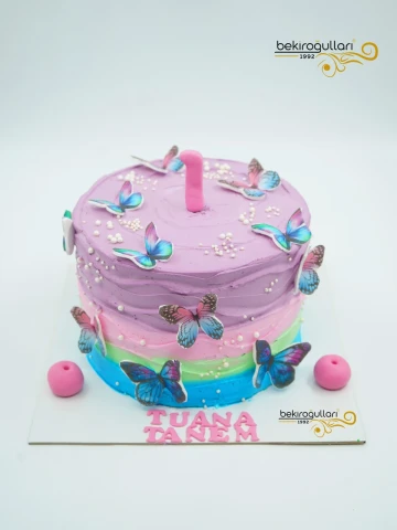 Renkli Kelebek Süslemeli Naked Pasta