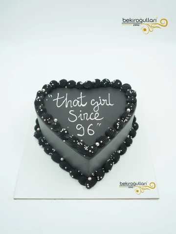 Siyah Kalp Detaylı Naked Pasta