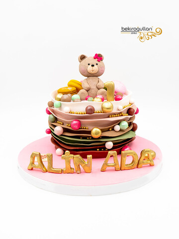 Süslemeli Ayı Butik Pasta