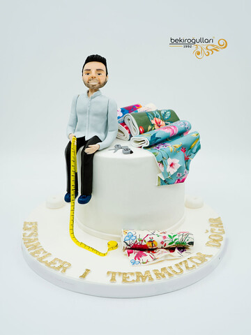 Terzi ve Renkli Kumaşlar Pasta