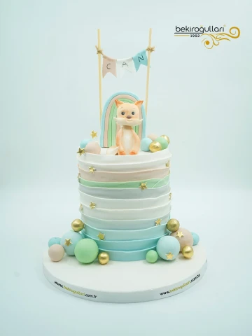 Tilki Figürlü Konsept Pasta