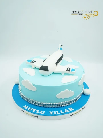 Uçak Figürlü Butik Pasta