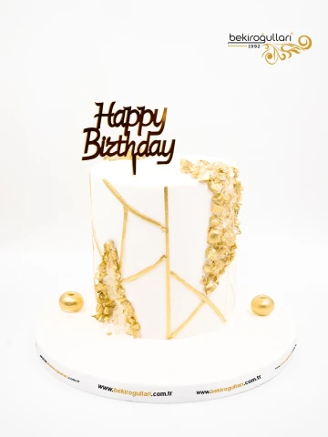 Beyaz Gold Detay Butik Pasta