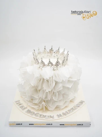 Gümüş Taç Detay Konsept Pasta