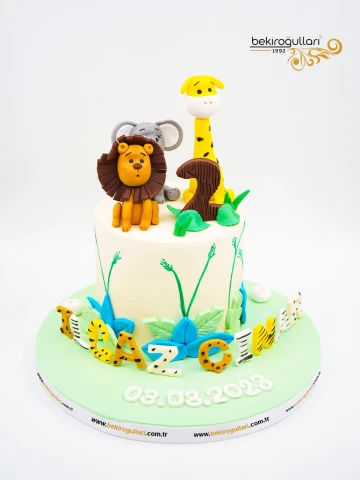 Hayvanlar Alemi Tasarım Pasta