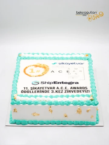 Marka Özel Kare Resimli Pasta