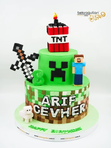 Minecraft Tasarım Pasta