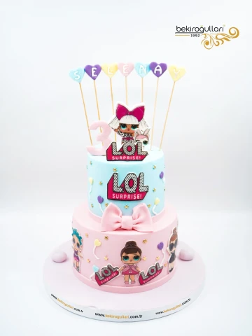 Renkli Bebekler Tasarım Pasta