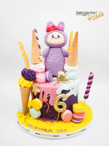 Sevimli Canavar Tasarım Pasta