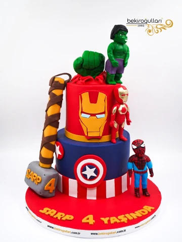 Süper Kahramanlar Tasarım Butik Pasta