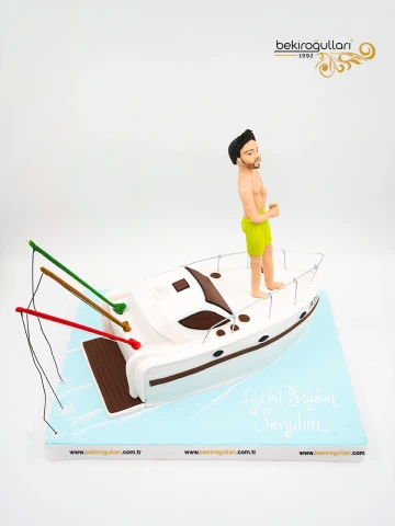 Tekne Ve Erkek Figür Butik Pasta