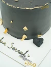 Siyah Ve Gold Naked Cake