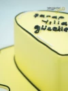 Yazı Detaylı Sarı Pasta