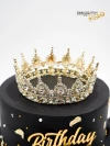 Gold Taç Detay Siyah Tasarım Pasta